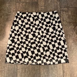 checkered skirt